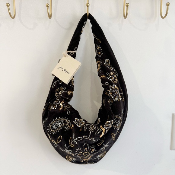 Free People Nashville Nights Beaded Bag Black - Picture 2 of 4